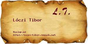 Lóczi Tibor névjegykártya